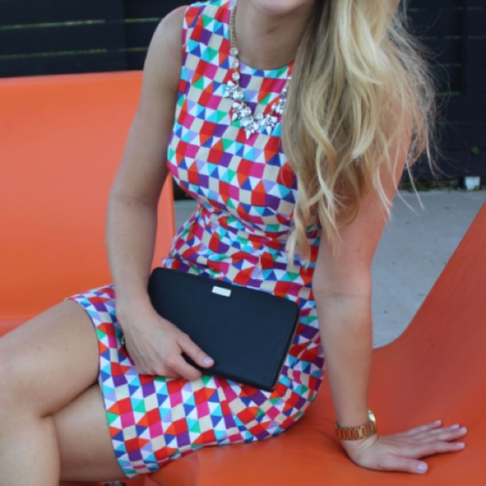 Kate Spade geometric colorful print dress